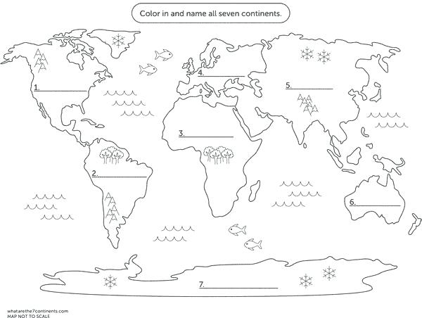World Map Continents Coloring Pages Funny Quote Education 600x452 World Map Continents Coloring Pages Funny Quote Education