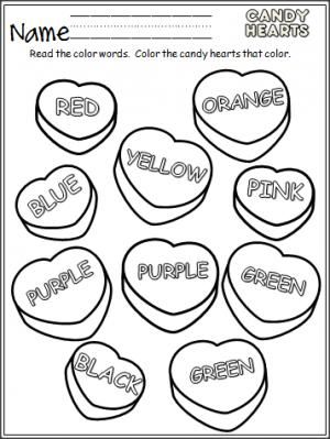 Conversation Hearts Coloring Pages