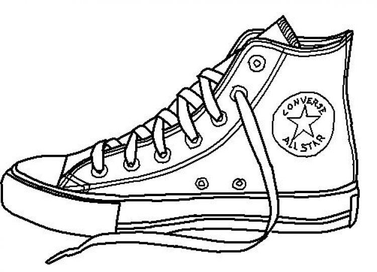750x541 Shoes Coloring Pages
