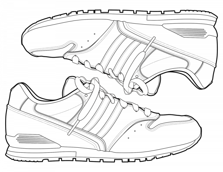 768x593 Coloring Pages Running Shoes Best Of Converse Shoe Color Page