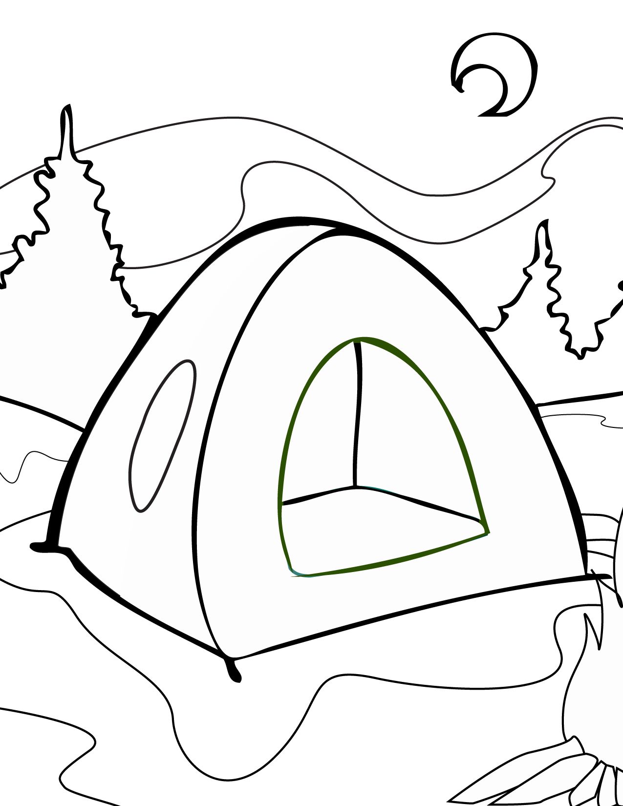 Camping Tent Coloring Pages Look 1275x1650 Camping Tent Coloring Pages Look