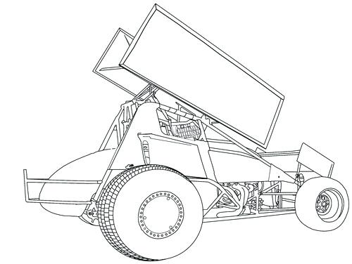 500x376 Sprint Car Coloring Pages Coloring Pages Of Cool Cars Popular Car
