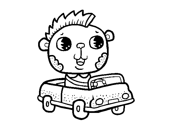600x470 Drive A Convertible Coloring Page