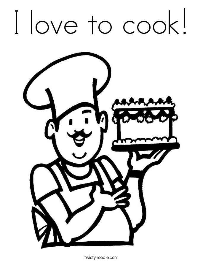 Cook Coloring Page 685x886 Cook Coloring Page