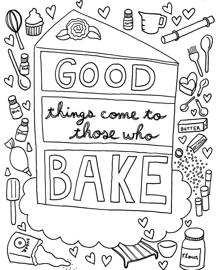 710x888 Download A Free Coloring Book Page Designed Just For Cake
