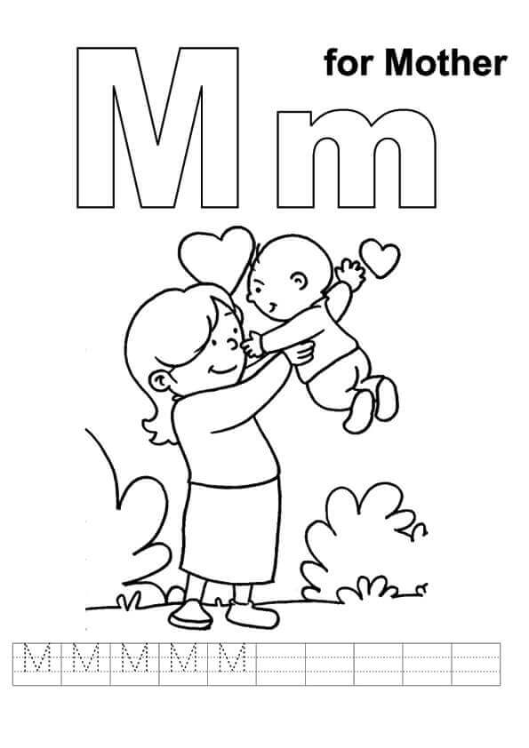 30 Free Printable Mother's Day Coloring Pages 595x842 30 Free Printable Mother's Day Coloring Pages