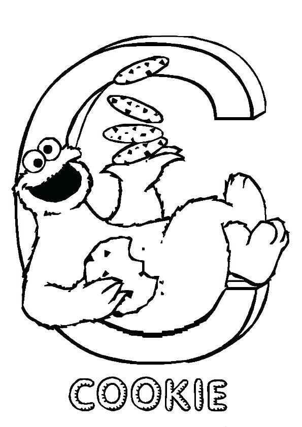 595x842 Cookie Coloring Page C Is For Cookie Coloring Page Cookie Monster