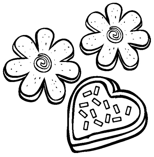 500x510 Sugar Cookies Coloring Page Kids Coloring Pages
