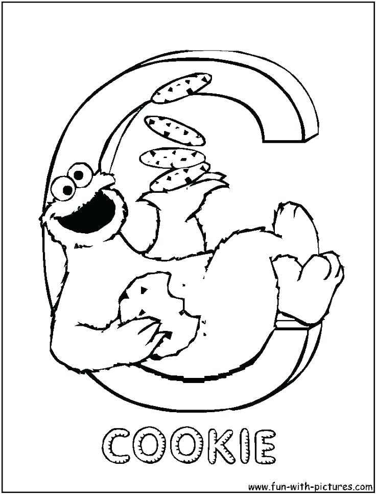 736x966 Cookie Coloring Pages Printable C Is For Cookie Coloring Page