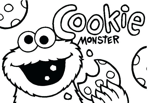 600x418 Cookie Monster Christmas Coloring Pages Cookie Coloring Pages