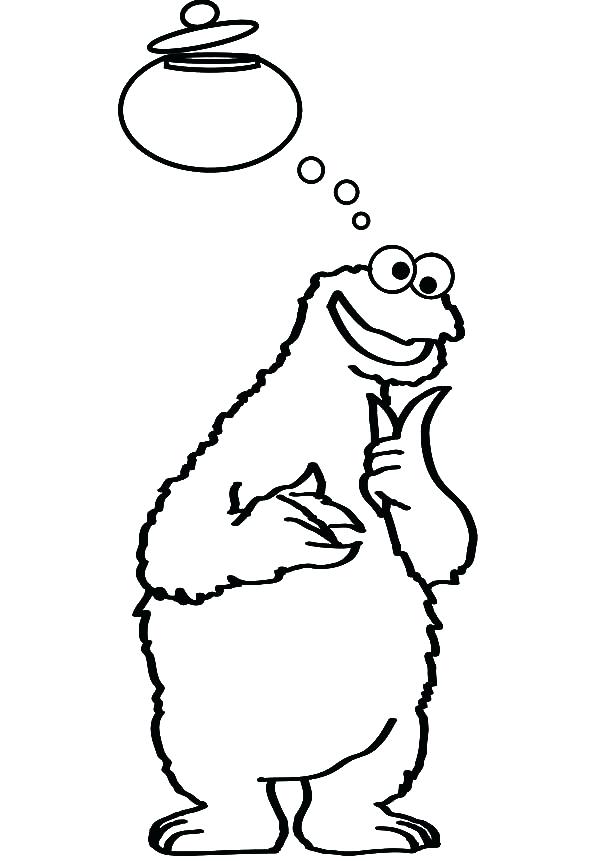 600x861 Lovely Mason Jar Coloring Page And Cookie Monster Thinking About