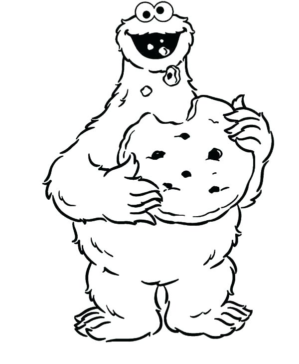 600x729 Cookie Coloring Page Cookie Monster Coloring Pages Cookie Monster