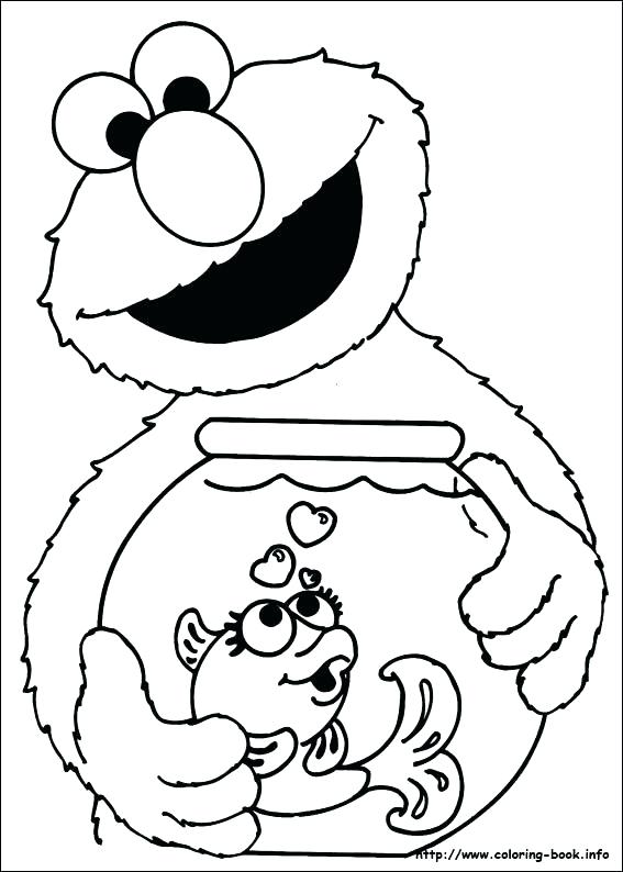 567x794 Coloring Pages Elmo Cookie Monster Professional