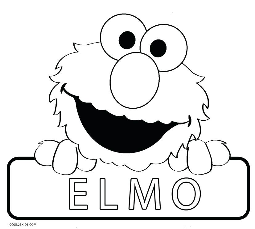 827x742 Coloring Pages Elmo