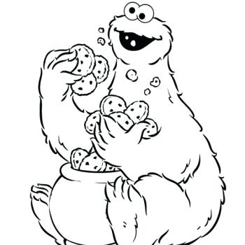 350x350 Cookie Coloring Pages Cookie Coloring Pages Cookie Monster Love