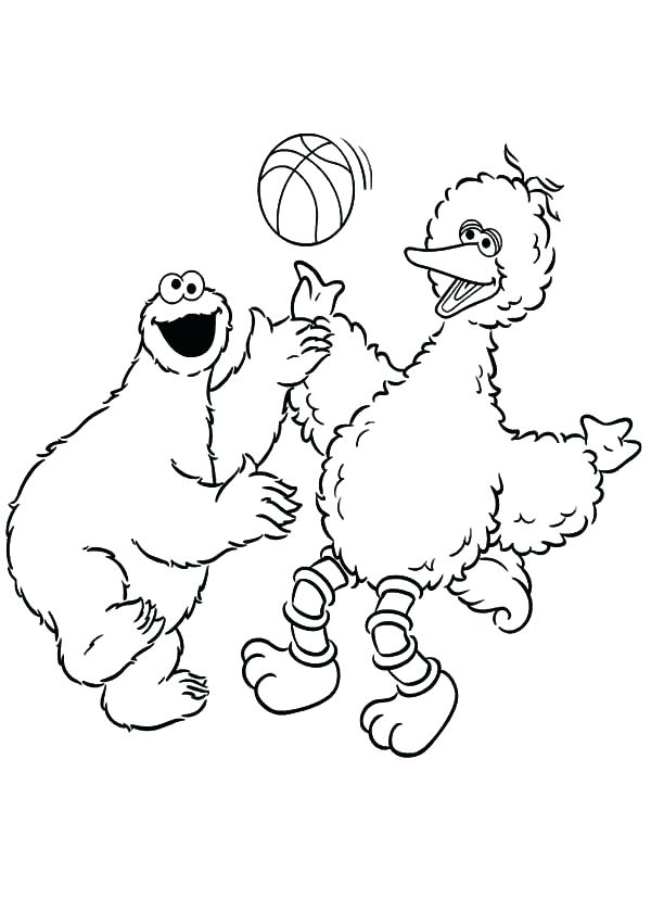 600x839 Big Bird Face Coloring Page This Is Pictures Cookie Monster