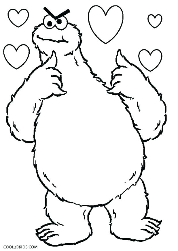 618x870 Monster Face Coloring Pages