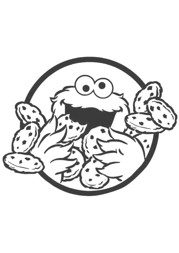 595x842 Print Coloring Image Cookie Monster, Monsters And Craft