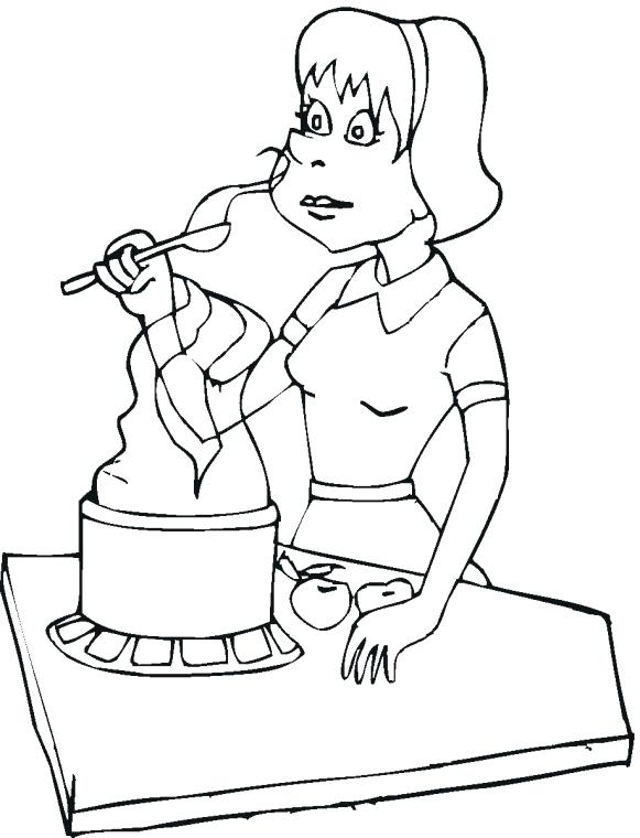 581x760 Cooking Coloring Pages Cooking Utensils Coloring Pages Copertine