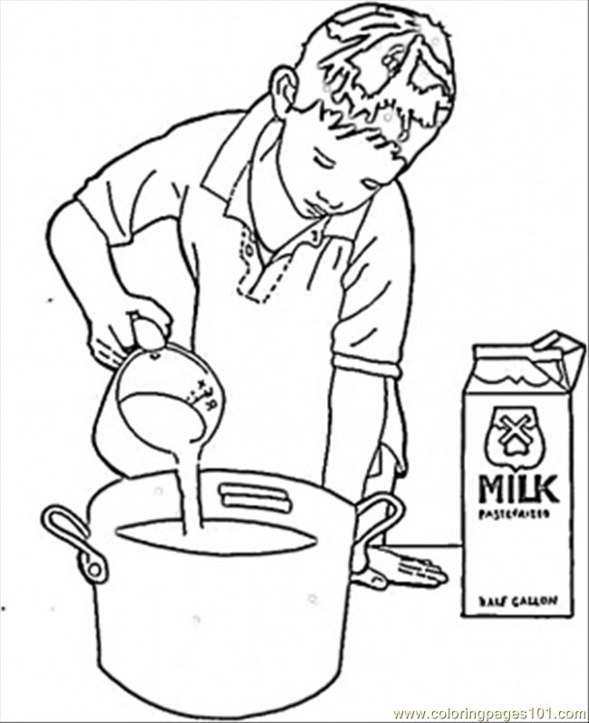 650x798 Cooking In The Pan Coloring Page