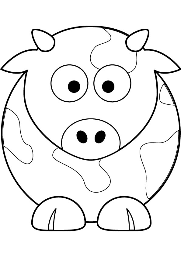 Cute Cow Coloring Pages 595x842 Cute Cow Coloring Pages