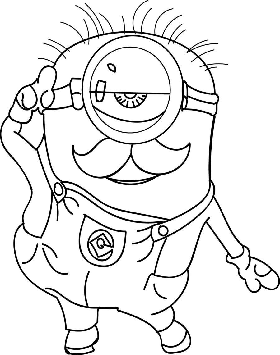Minion Coloring Pages 900x1143 Minion Coloring Pages