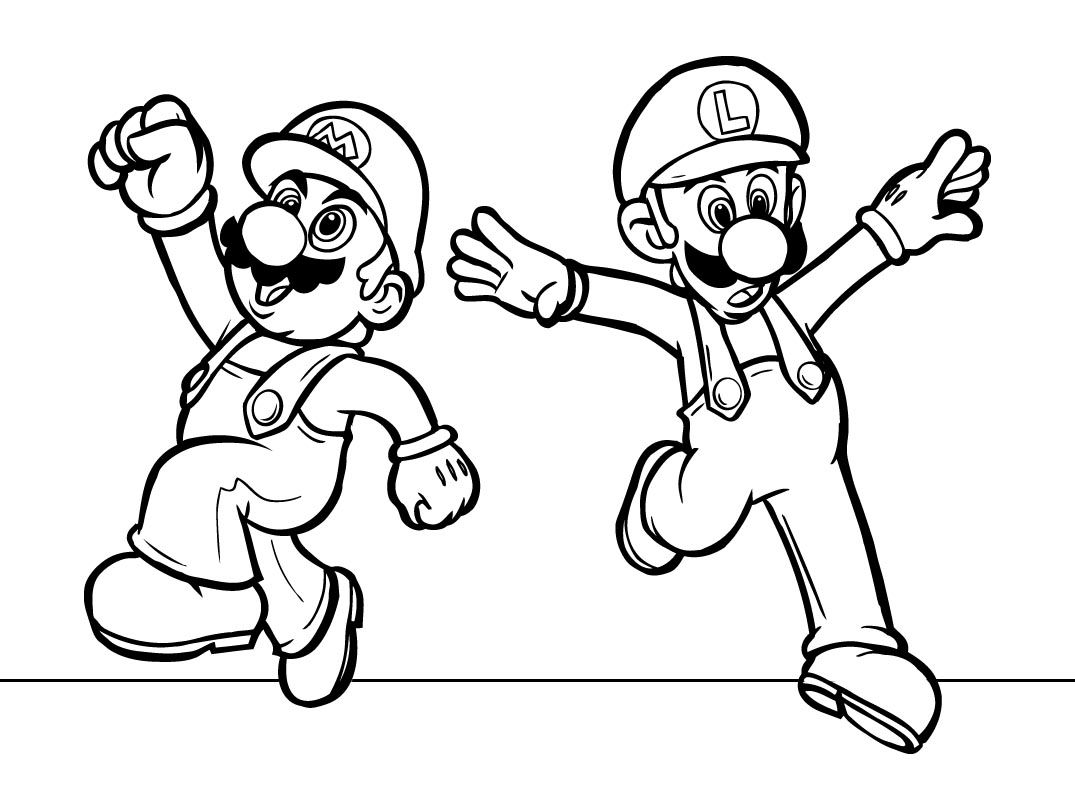 Super Mario Bros Coloring Pages 1075x810 Super Mario Bros Coloring Pages