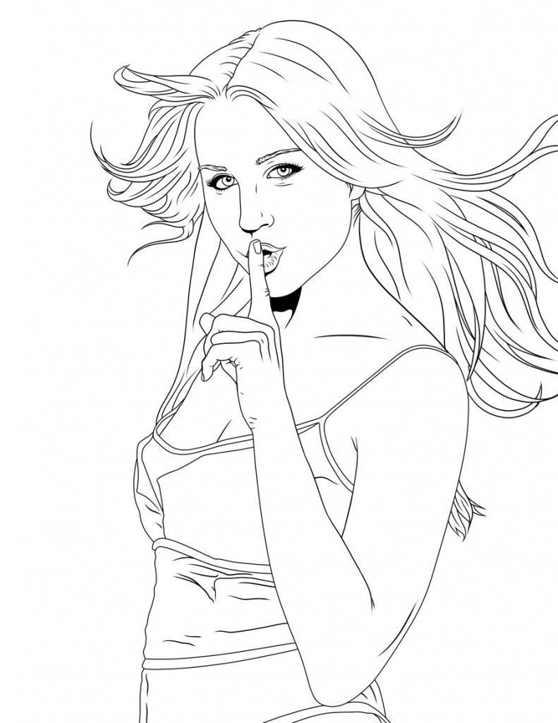 Realistic Coloring Pages Of Girls 791x1024 Realistic Coloring Pages Of Girls