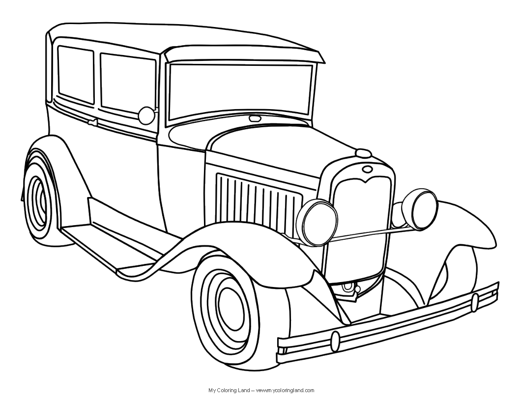 Classic Car Coloring Pages Print Cars Printable 1056x816 Classic Car Coloring Pages Print Cars Printable