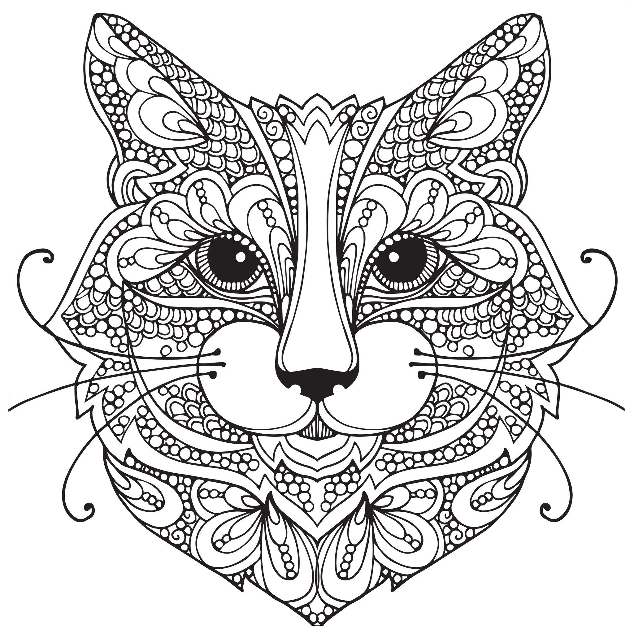 New Dog And Cat Mandala Coloring Pages Collection Free Coloring 2048x2048 New Dog And Cat Mandala Coloring Pages Collection Free Coloring
