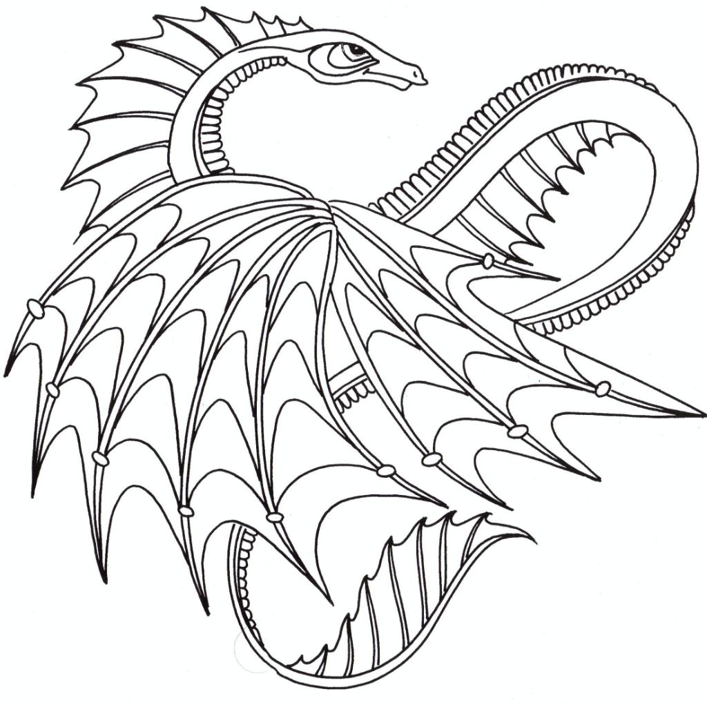1024x1024 Cool Impressive Dragon Coloring Pages Kids Design G 301 Unknown