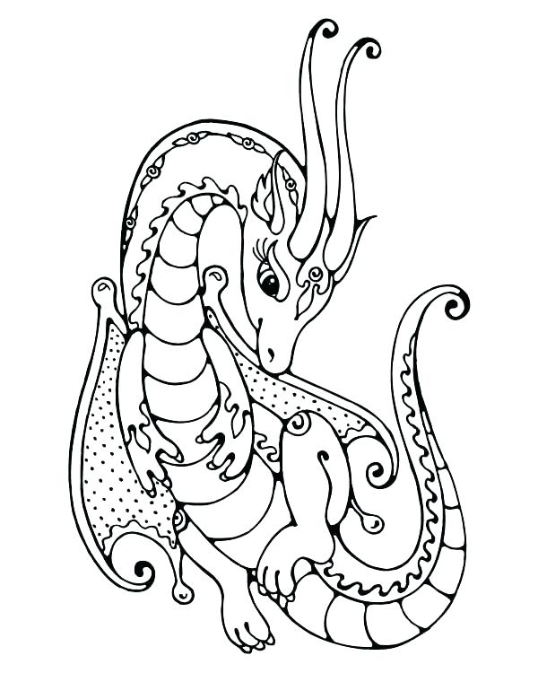 600x750 Dragon Coloring Page Dragon Coloring Pages For Adults Free