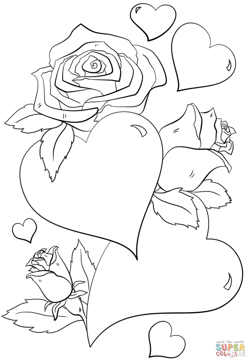 Cool Coloring Pages Hearts And Roses Free Coloring Pages Download 824x1186 Cool Coloring Pages Hearts And Roses Free Coloring Pages Download