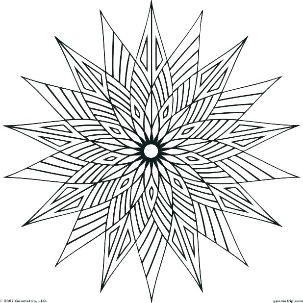 618x618 Geometric Design Coloring Pages Geometrical Design Coloring Book