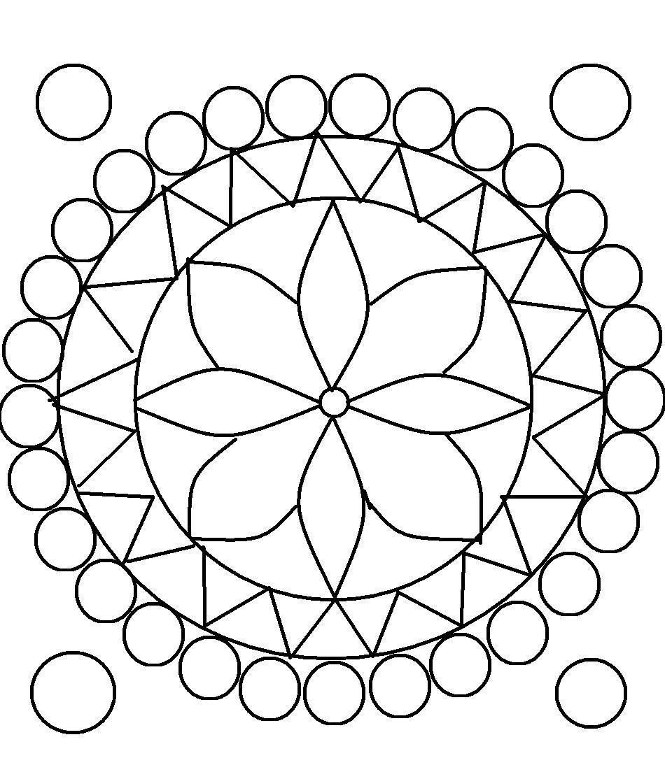 950x1104 Design Coloring Pages For Teens Rangoli Design Coloring Printable
