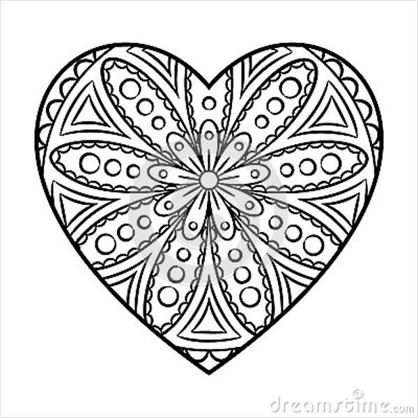600x600 Heart Design Coloring Pages Cool Heart Design Coloring Pages Color