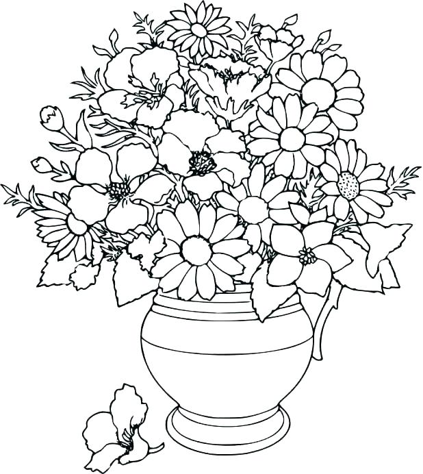 618x692 Flower Coloring Pages For Adults