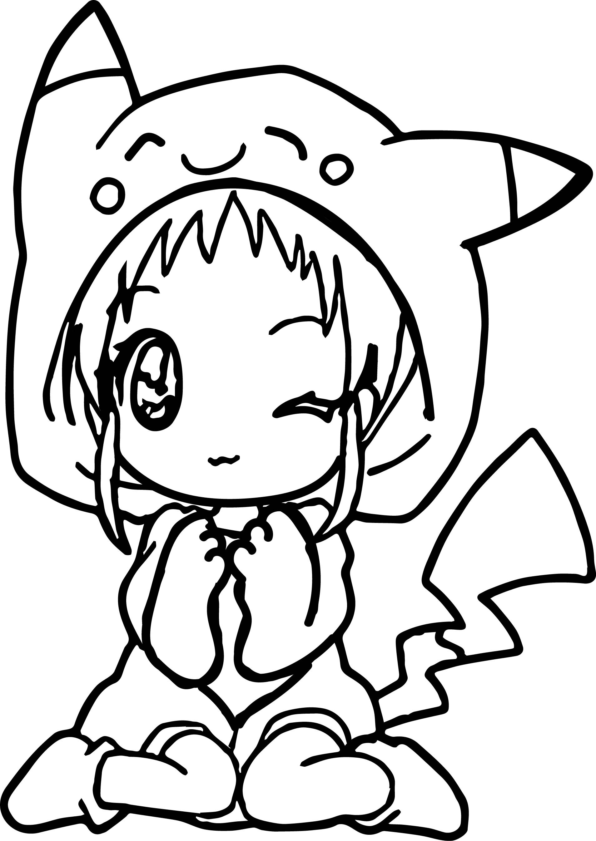 1908x2694 Cool Dress Coloring Page For Girls Awesome Anime Girl Pikachu