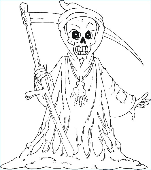 Halloween Coloring Pages Grim Reaper 524x590 Halloween Coloring Pages Grim Reaper