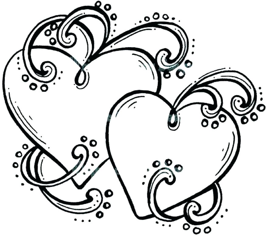 878x773 Heart Coloring Book Page Kids Coloring Coloring Page Of A Heart