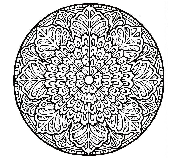 Mandala Coloring Pages Have Healing Powers 735x664 Mandala Coloring Pages Have Healing Powers