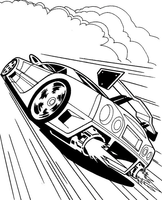 565x698 Cool Race Car Turbo Coloring Page