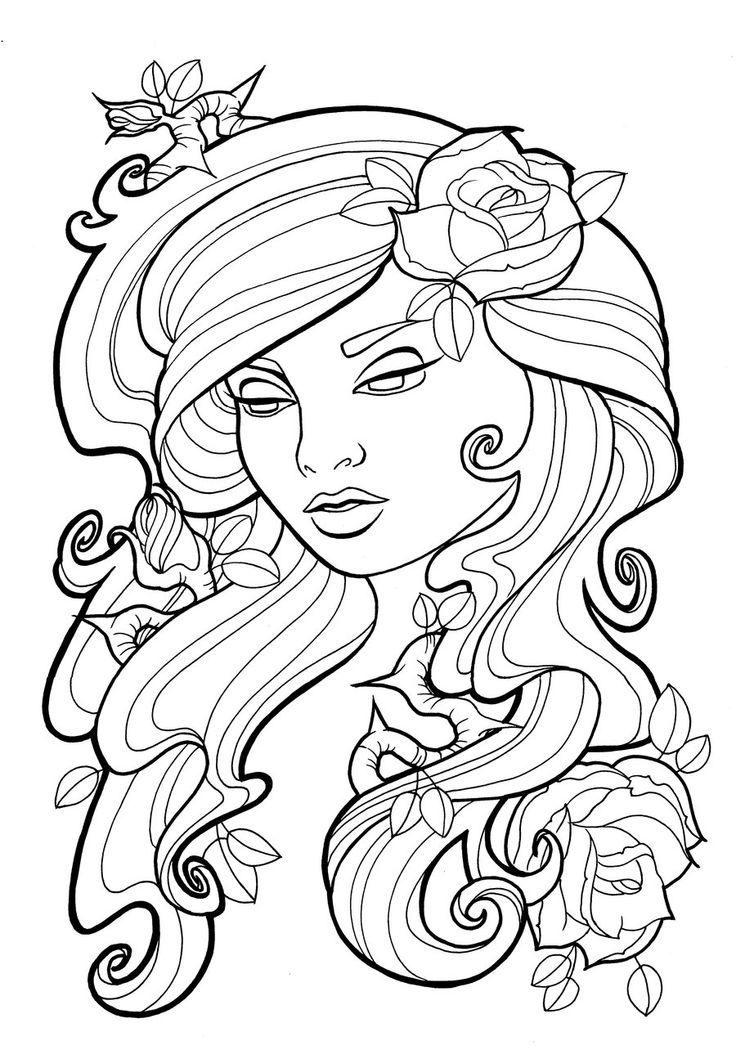 736x1050 Rose Coloring Pages For Teenagers