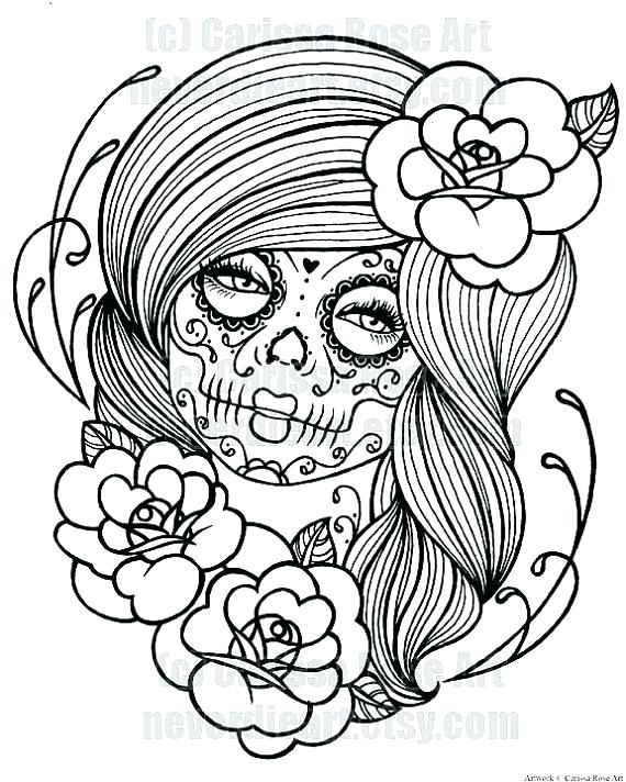 Skull Coloring Page Sugar Skull Coloring Pages And Find More 570x712 Skull Coloring Page Sugar Skull Coloring Pages And Find More