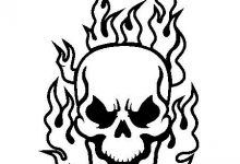 Skull Coloring Pages 220x150 Skull Coloring Pages
