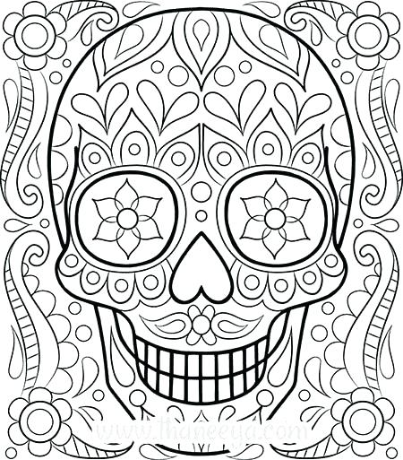 Skull Coloring Pages Coloring Pages Sugar Skulls Free Sugar Skull 450x513 Skull Coloring Pages Coloring Pages Sugar Skulls Free Sugar Skull