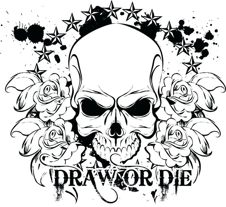 Skulls Coloring Pages Coloring Pages Skulls Coloring Es 732x669 Skulls Coloring Pages Coloring Pages Skulls Coloring Es
