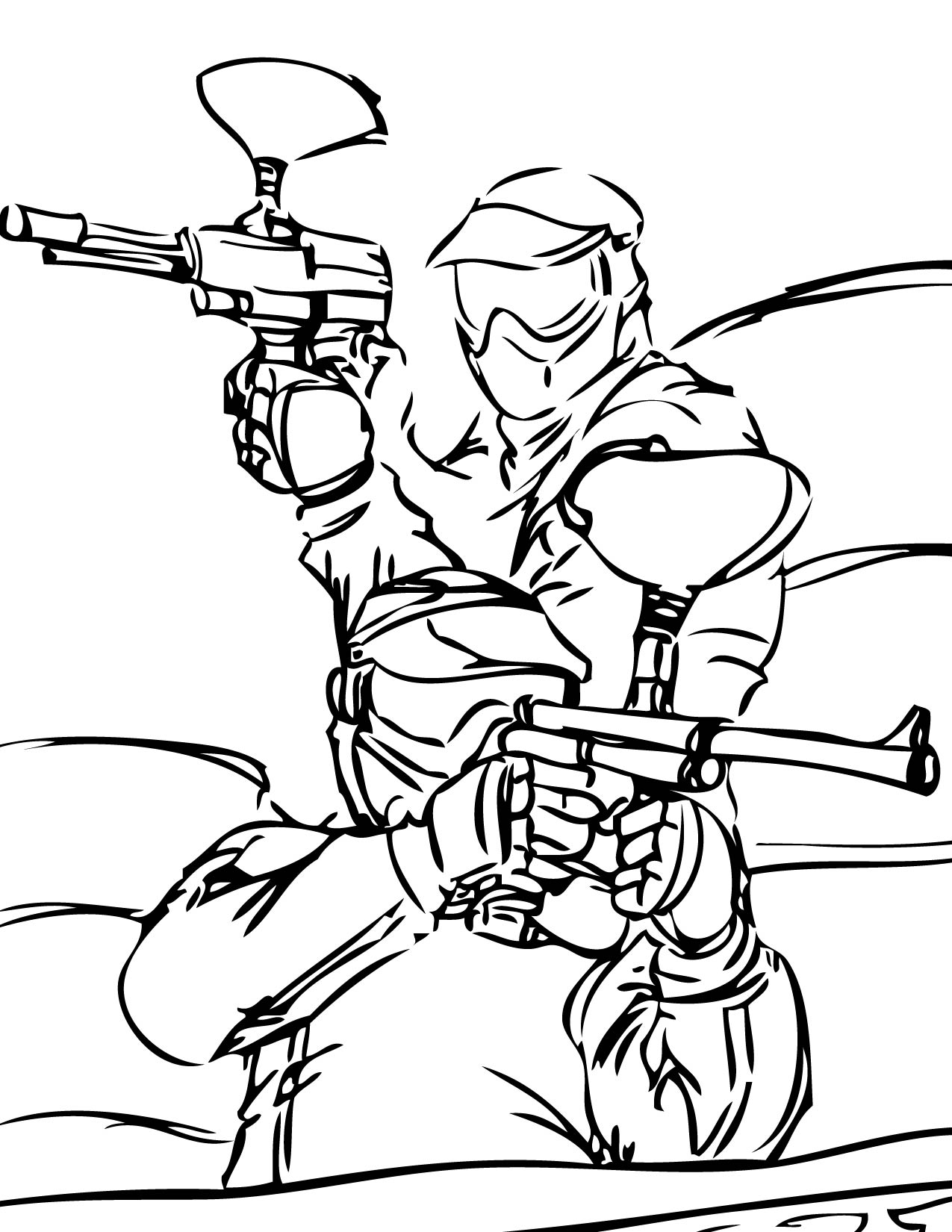 1275x1650 Paintball Coloring Page