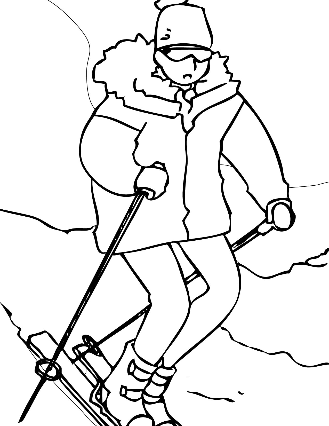 1275x1650 Winter Sports Coloring Pages