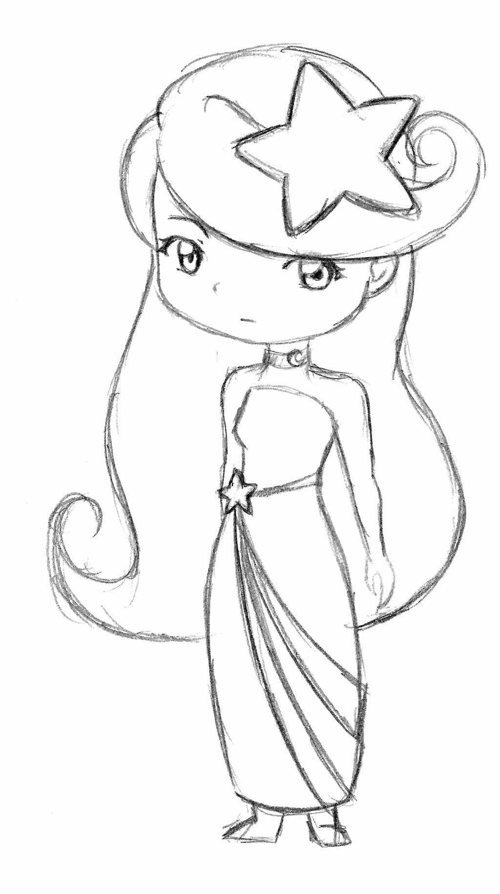 Drawn Shooting Star Colouring Page 1024x1832 Drawn Shooting Star Colouring Page